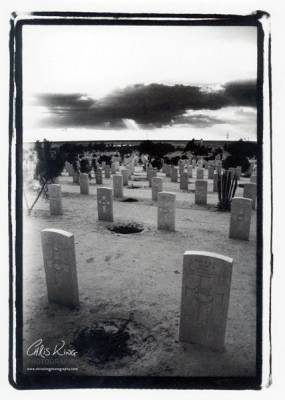Cemetary in Egypt - B&W print by Chris King
